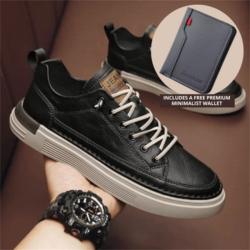 UrbanCraft™ – Lærsneakers for menn | Inkluderer en gratis Premium Minimalistisk lommebok