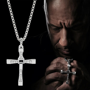 Dominic Toretto Necklace with 316L Stainless Steel Cross Pendant – Lifetime Warranty