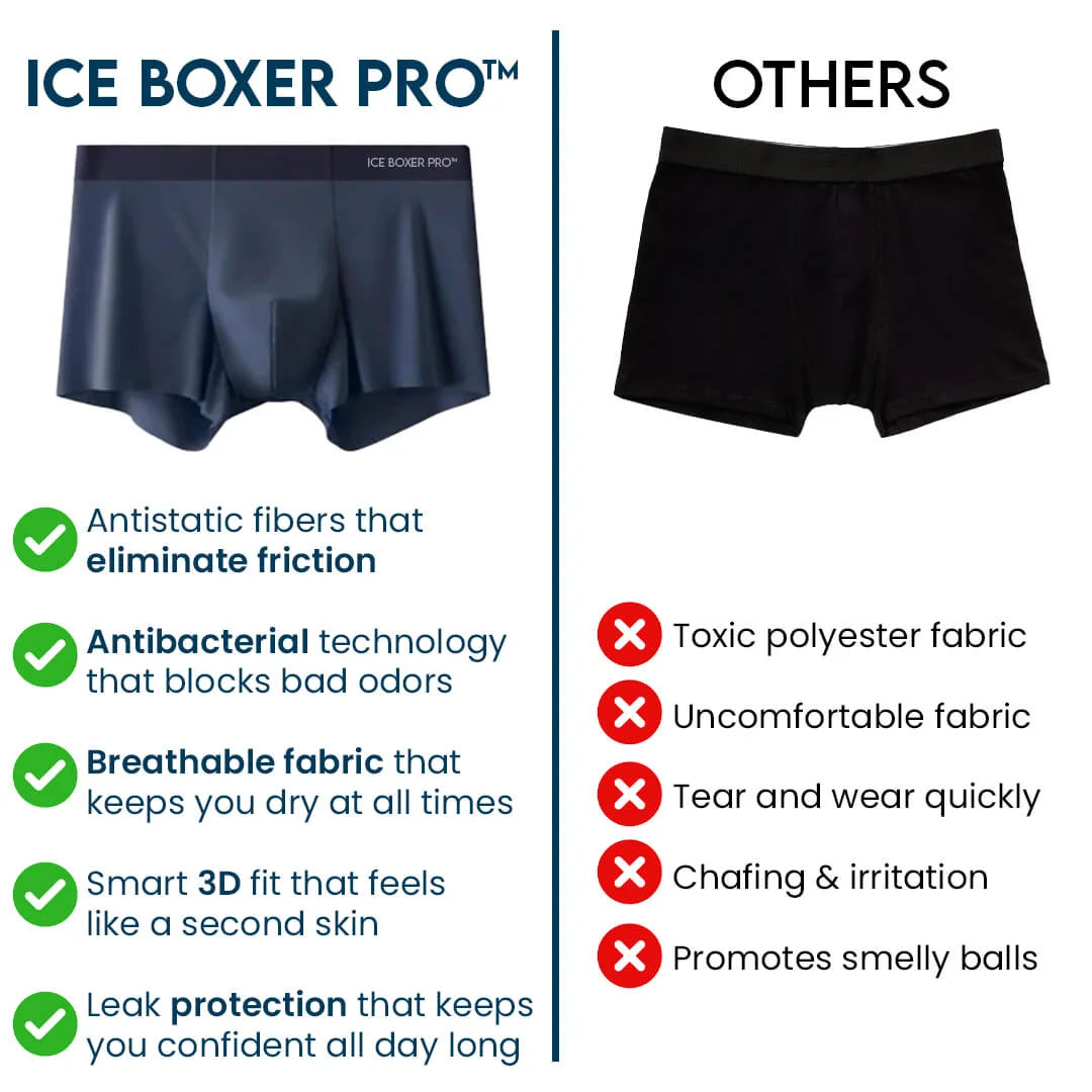 Ice Boxer Pro ™ - ropa interior de seda premium ultra cómoda