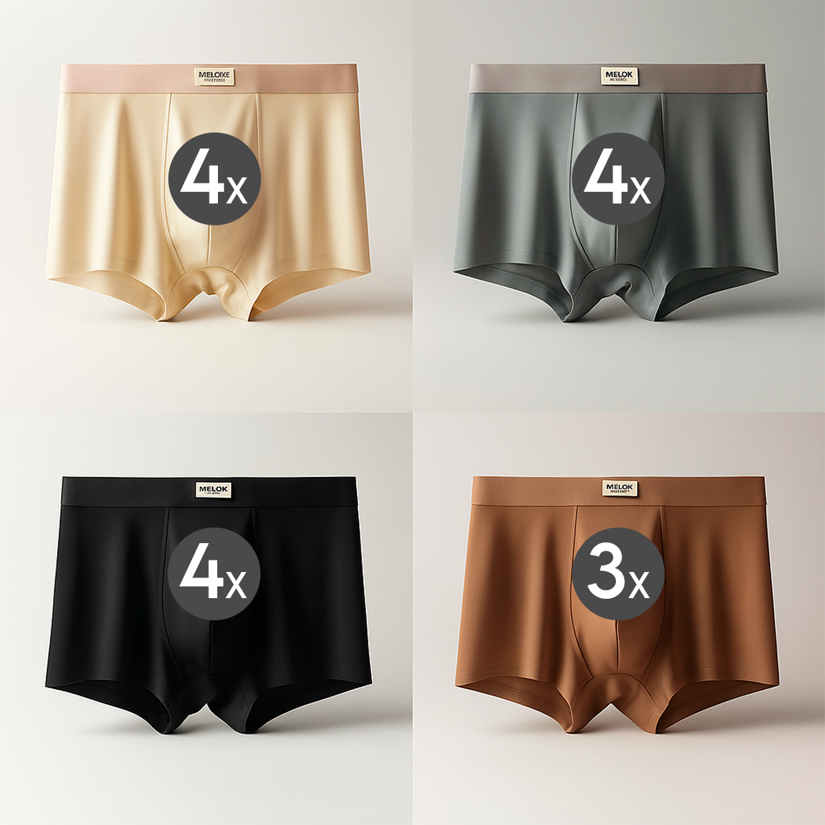 [عبوات متعددة] بوكسر مضاد للبكتيريا من BioCotton™ + حزام مجاني متضمن