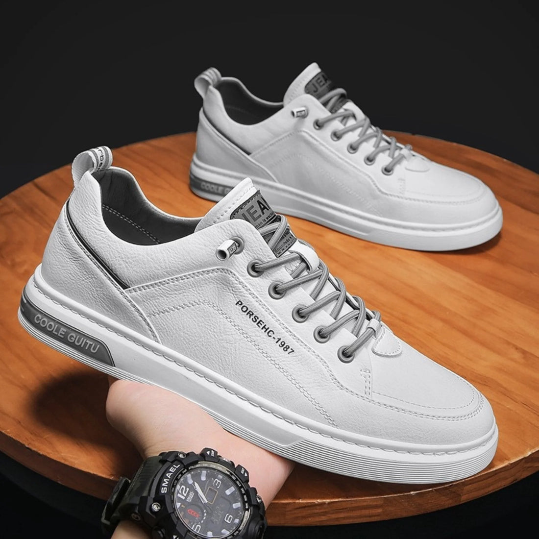 EliteStep ™ - baskets en cuir masculin