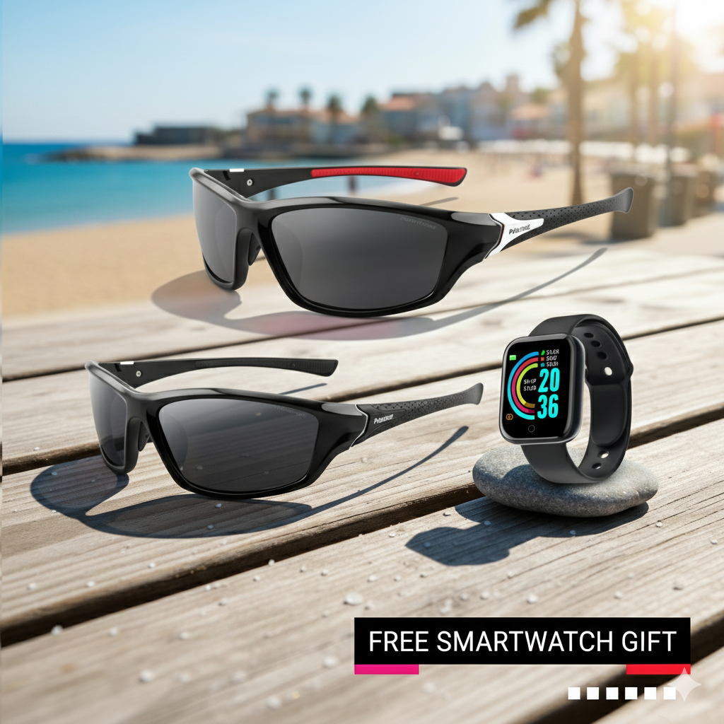 Kit Polarized Sporty PRO solbriller – gratis smartklokkegave