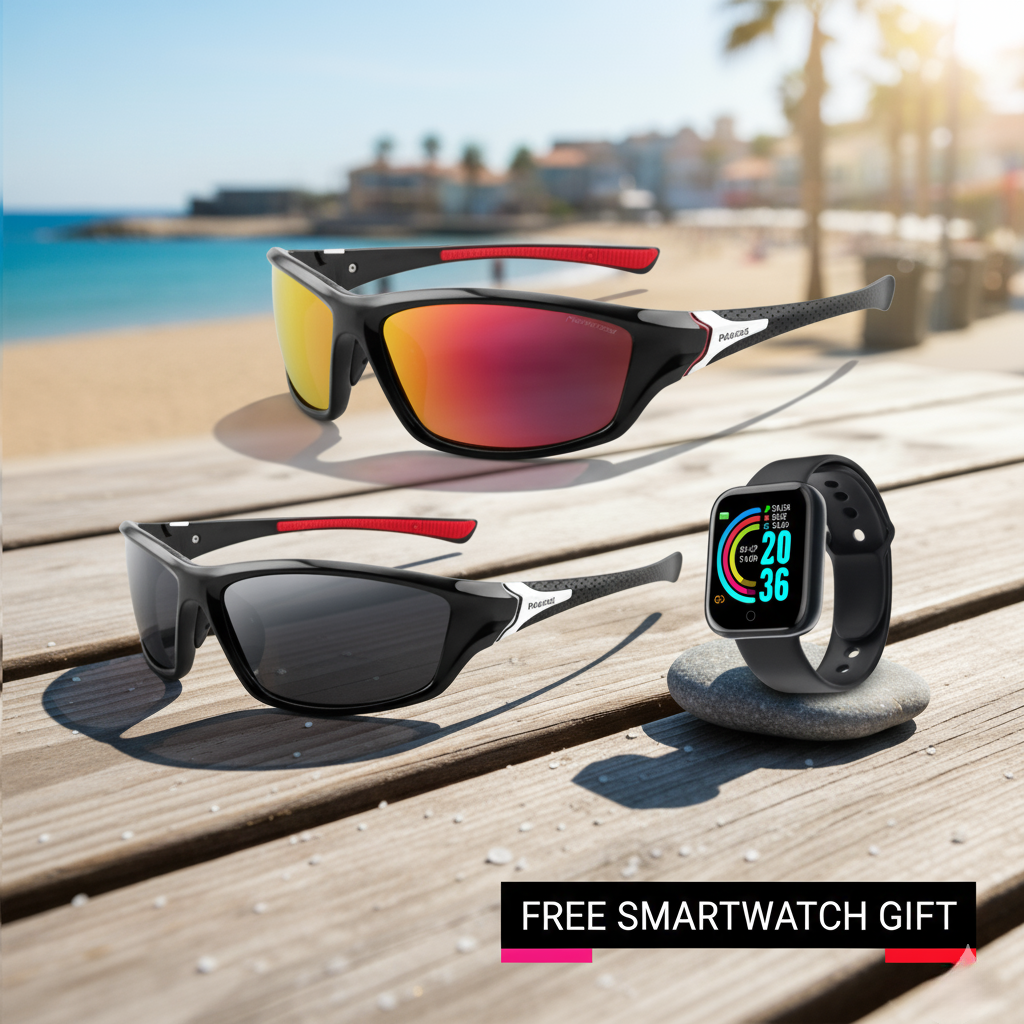 Kit Polarized Sporty PRO solbriller – gratis smartklokkegave