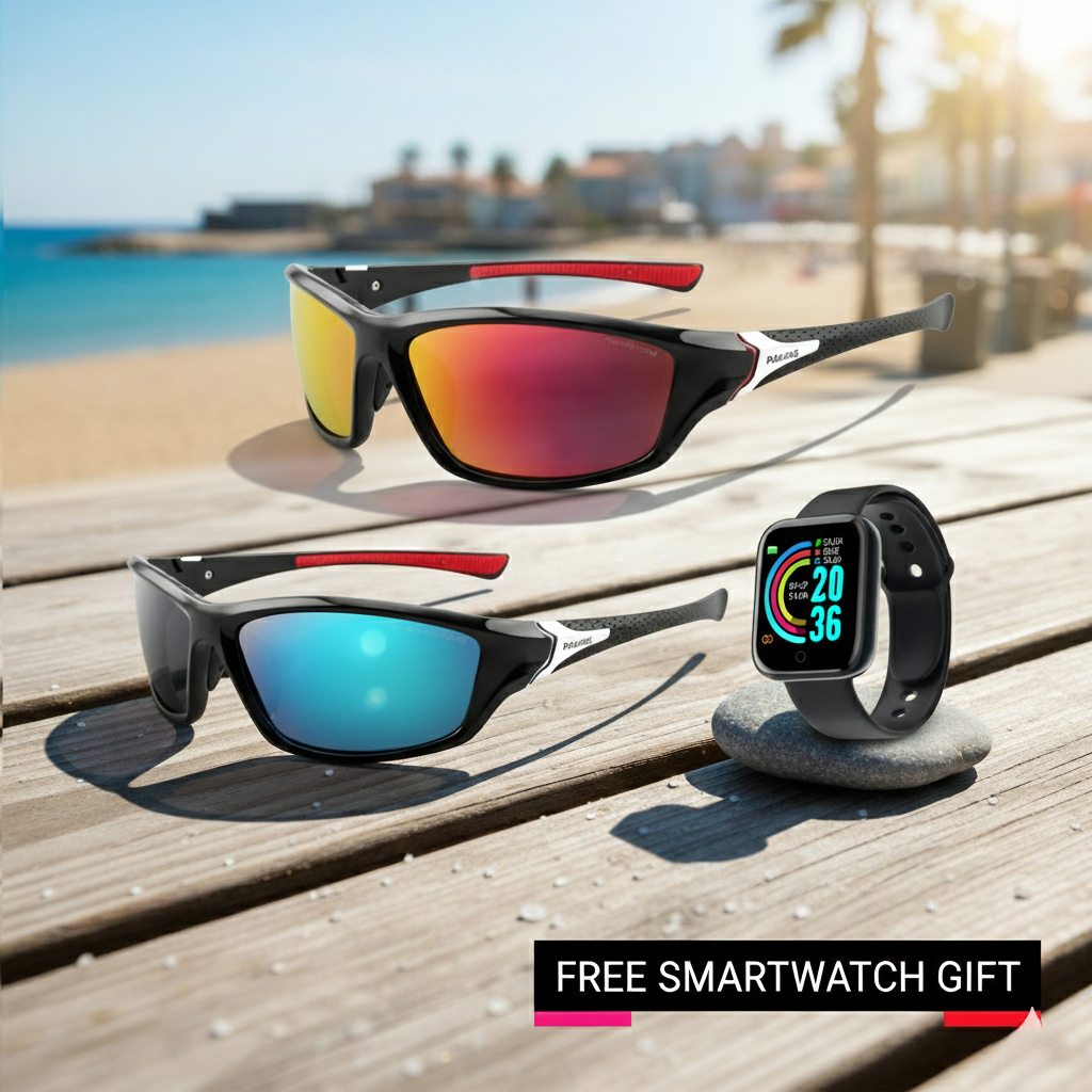 Kit Polarized Sporty PRO solbriller – gratis smartklokkegave