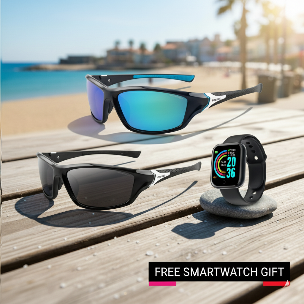 Kit Polarized Sporty PRO solbriller – gratis smartklokkegave
