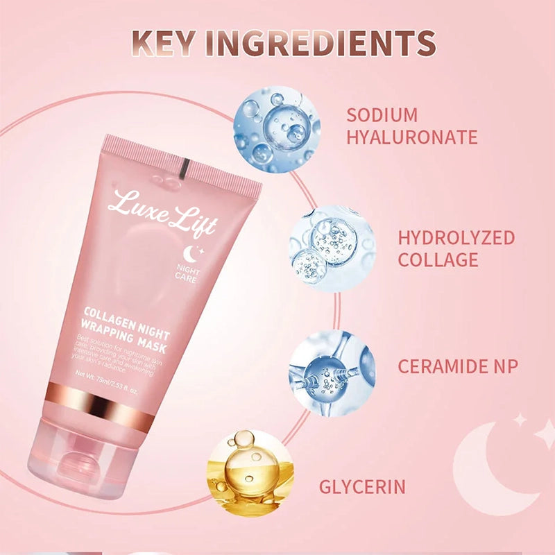 LuxeLift Collagen Mask – Renew Your Skin While You Sleep