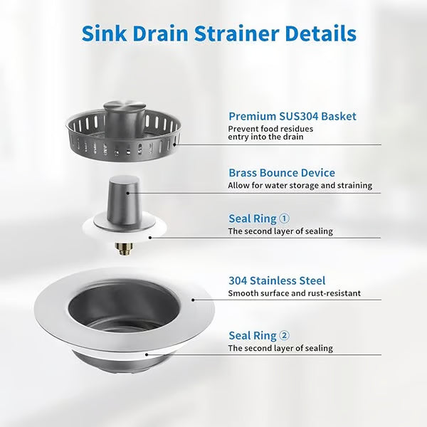 50K+ SOLD! Almost Gone🔥3 in 1 Kitchen Sink Drain Strainer Kitchen Gadgets