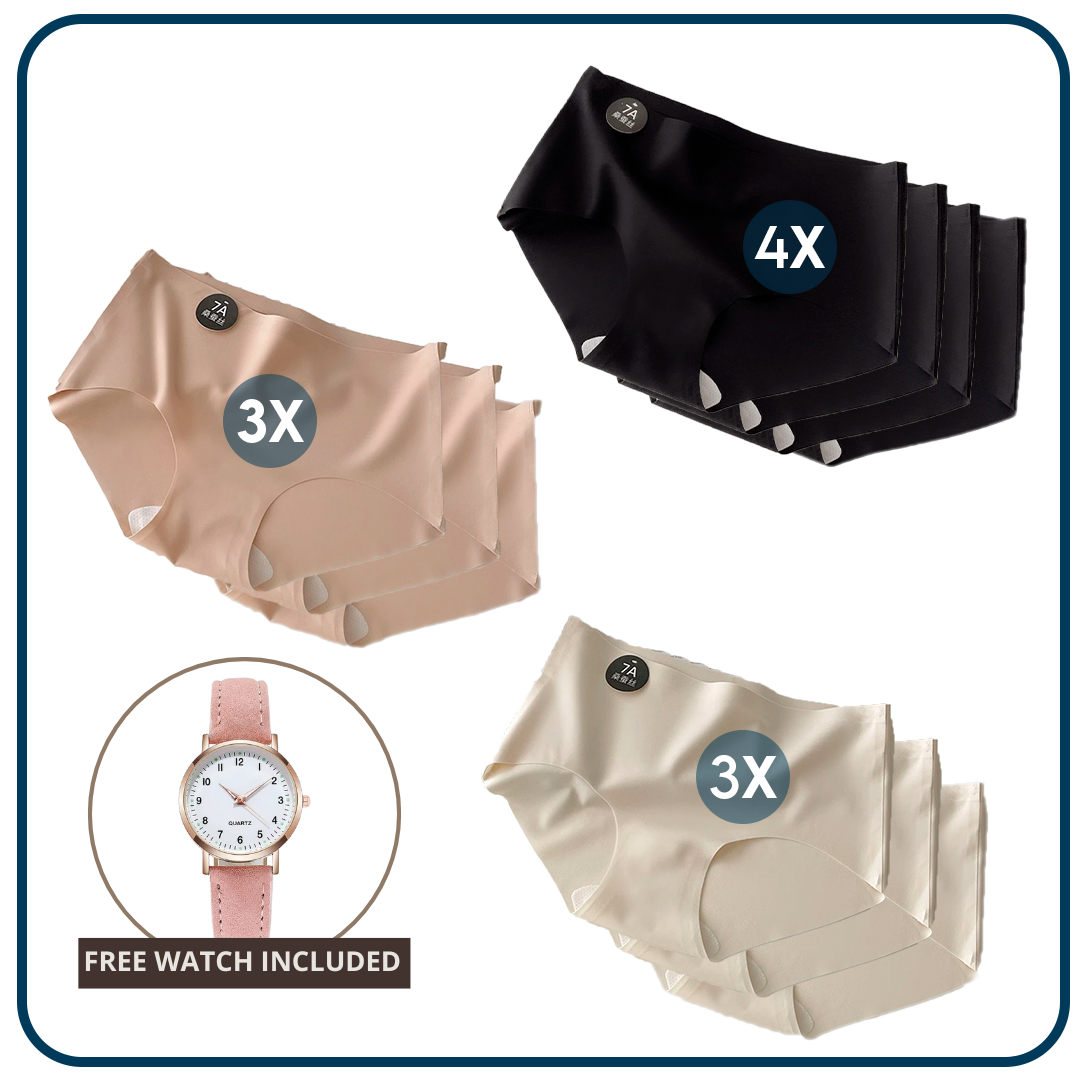 Ice Pro Panty™ – Seamless Luxury Underwear with Free Minimalist Watch