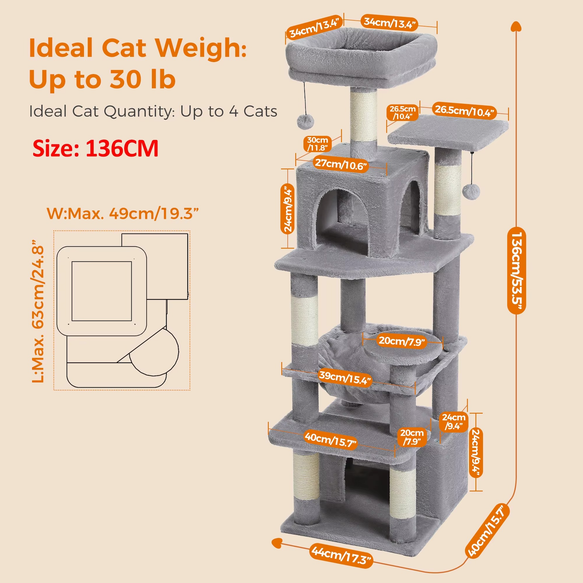 PurrLoft™ Cat Tower Premium Multi-play